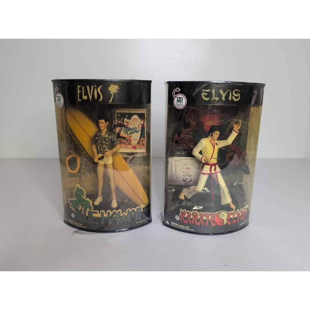 Lot Of 2 ELVIS Presley X-Toys Action Figure 2000 Karate/ Blue Hawaii New Sealed